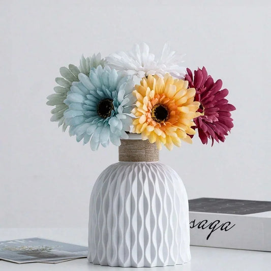 Nordic Water Ripple Plastic Vase Rope