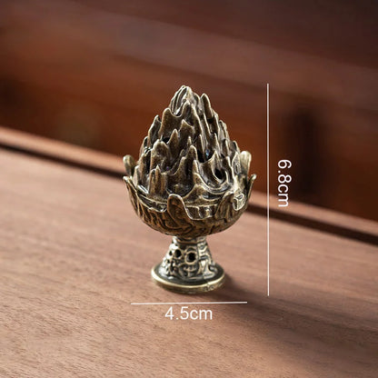 Vertical Incense Burner Alloy Hollow Tabletop