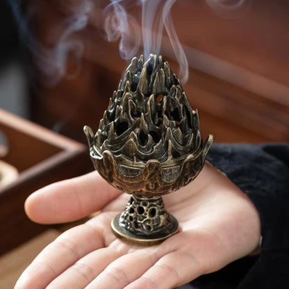 Vertical Incense Burner Alloy Hollow Tabletop