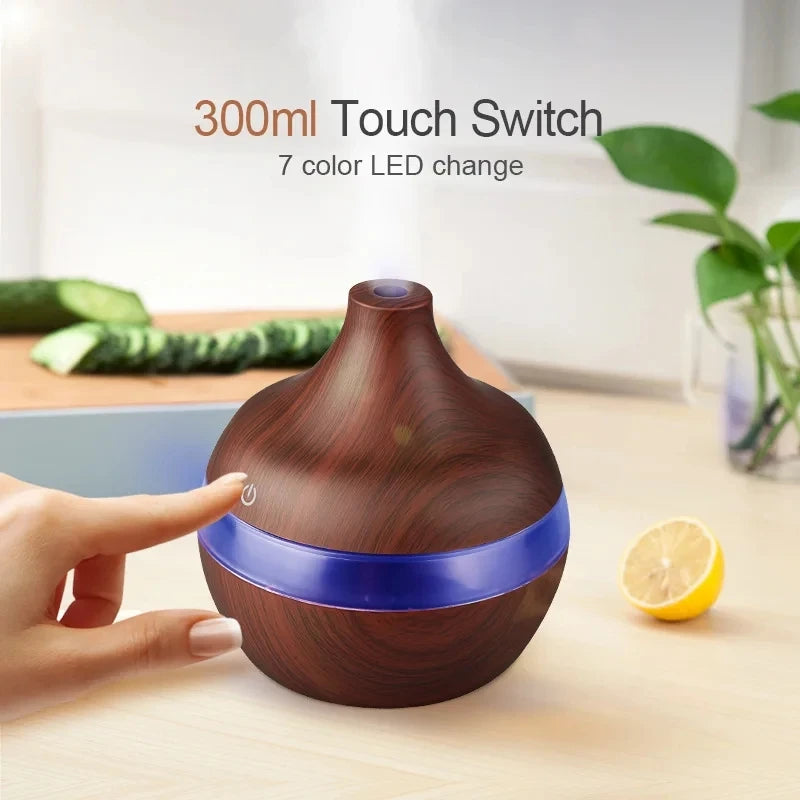 Ultrasonic Wood Aroma Humidifier
