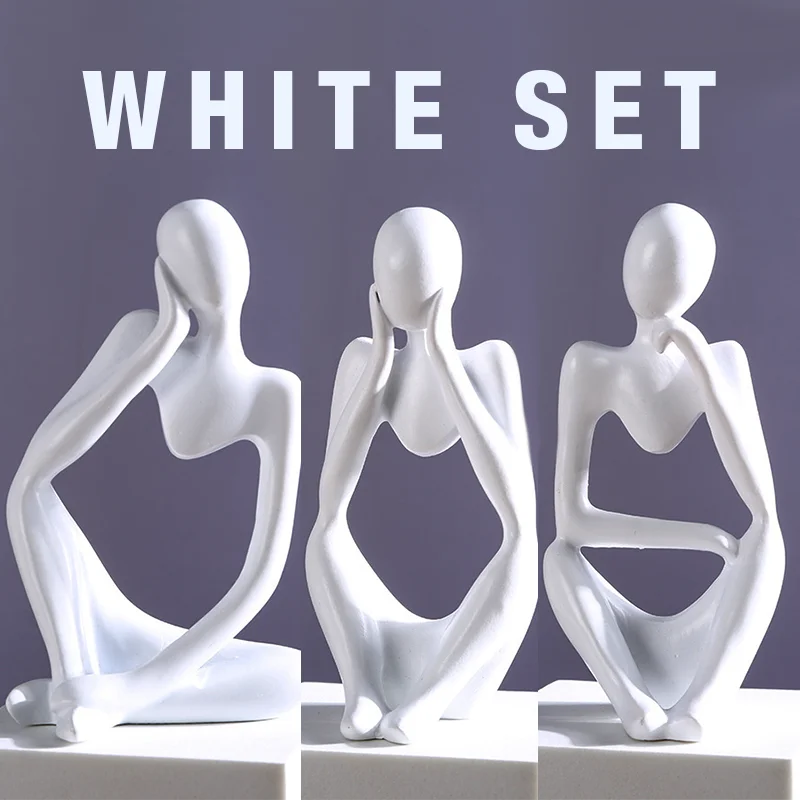 Abstract Thinker Resin Sculpture Nordic Yoga Figurine