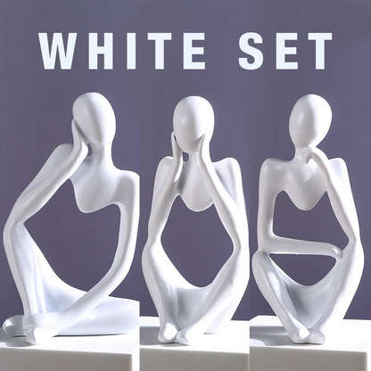 Abstract Thinker Resin Sculpture Nordic Yoga Figurine