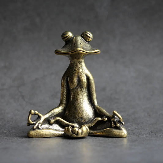 Antique Brass Zen Frog