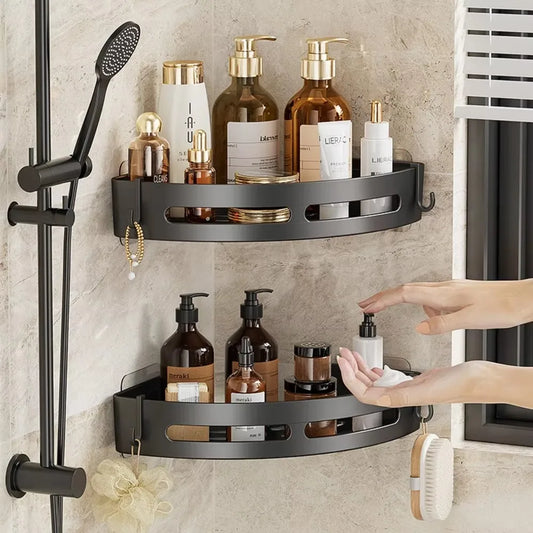 No Drill Bathroom Shower Storage Shelf