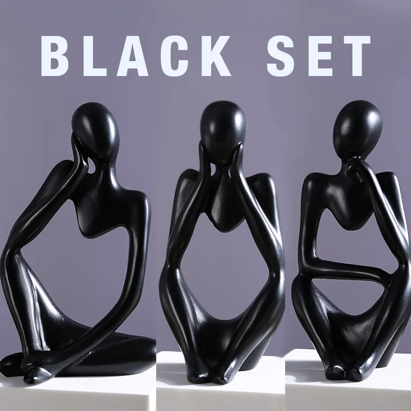 Abstract Thinker Resin Sculpture Nordic Yoga Figurine