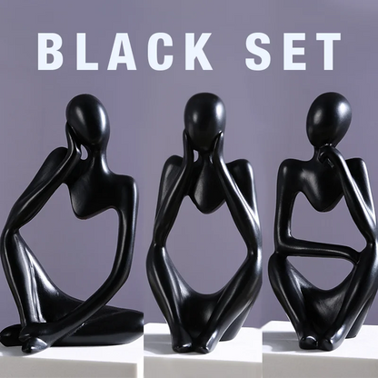 Abstract Thinker Resin Sculpture Nordic Yoga Figurine