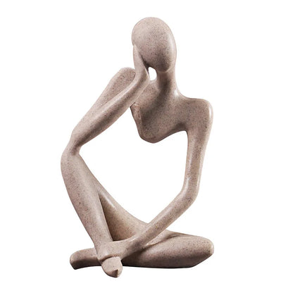 Abstract Thinker Resin Sculpture Nordic Yoga Figurine