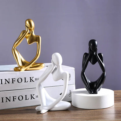 Abstract Thinker Resin Sculpture Nordic Yoga Figurine