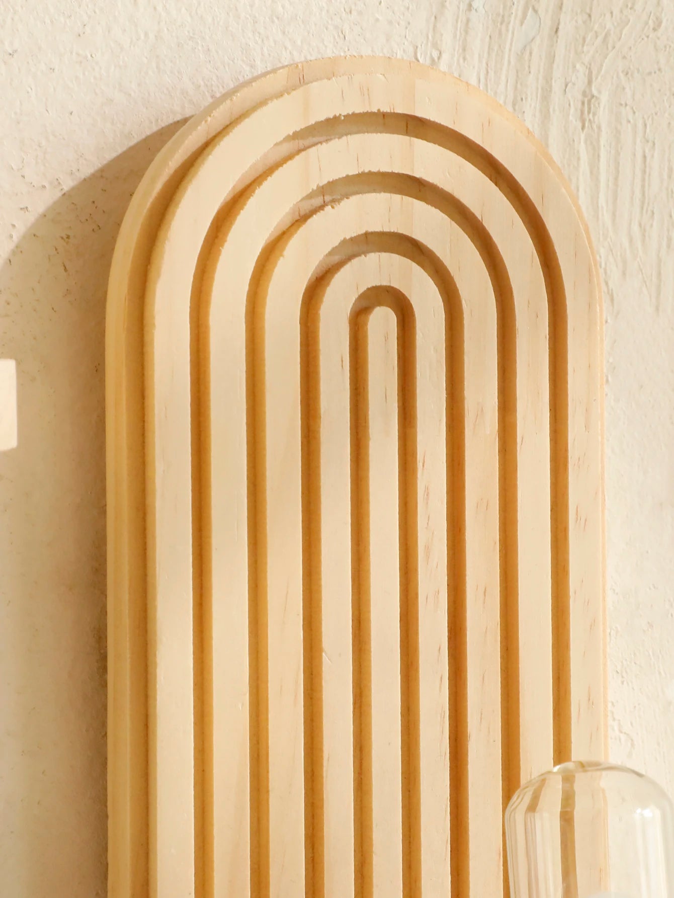 Boho Geometric Wooden Wall Shelf