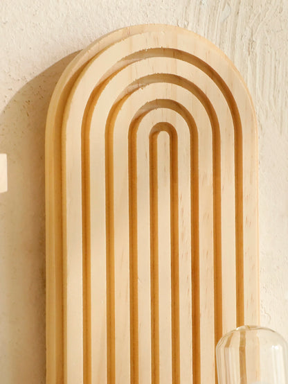 Boho Geometric Wooden Wall Shelf