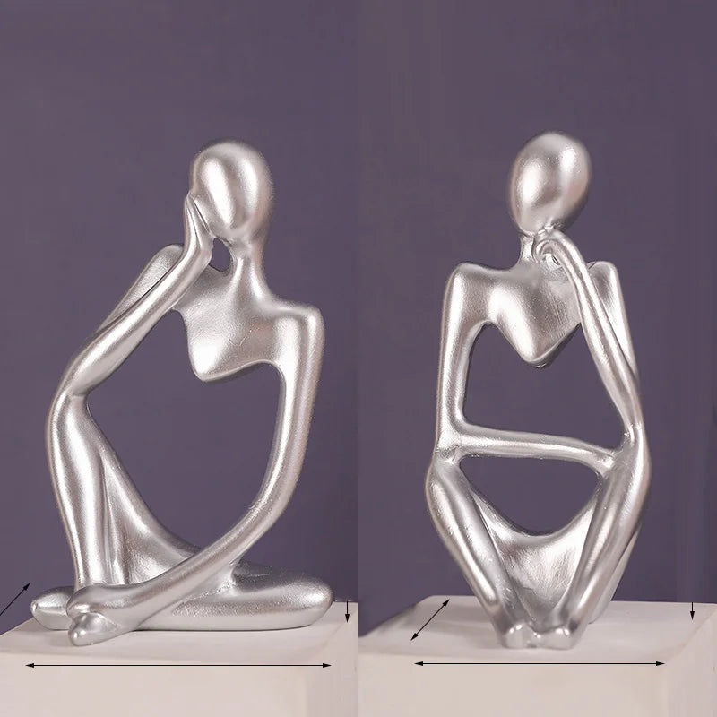 Abstract Thinker Resin Sculpture Nordic Yoga Figurine