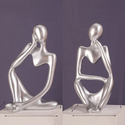 Abstract Thinker Resin Sculpture Nordic Yoga Figurine
