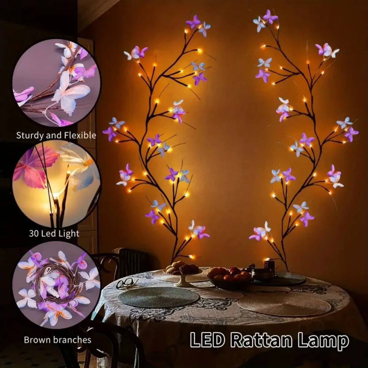 Enchanted Willow Vine Butterfly LED Lights
