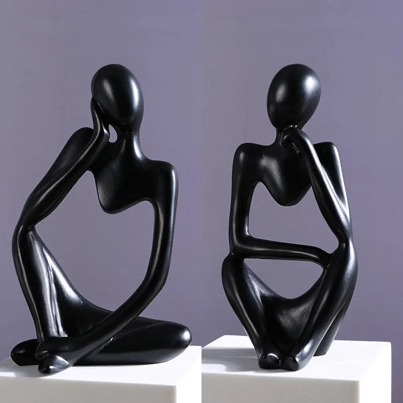 Abstract Thinker Resin Sculpture Nordic Yoga Figurine